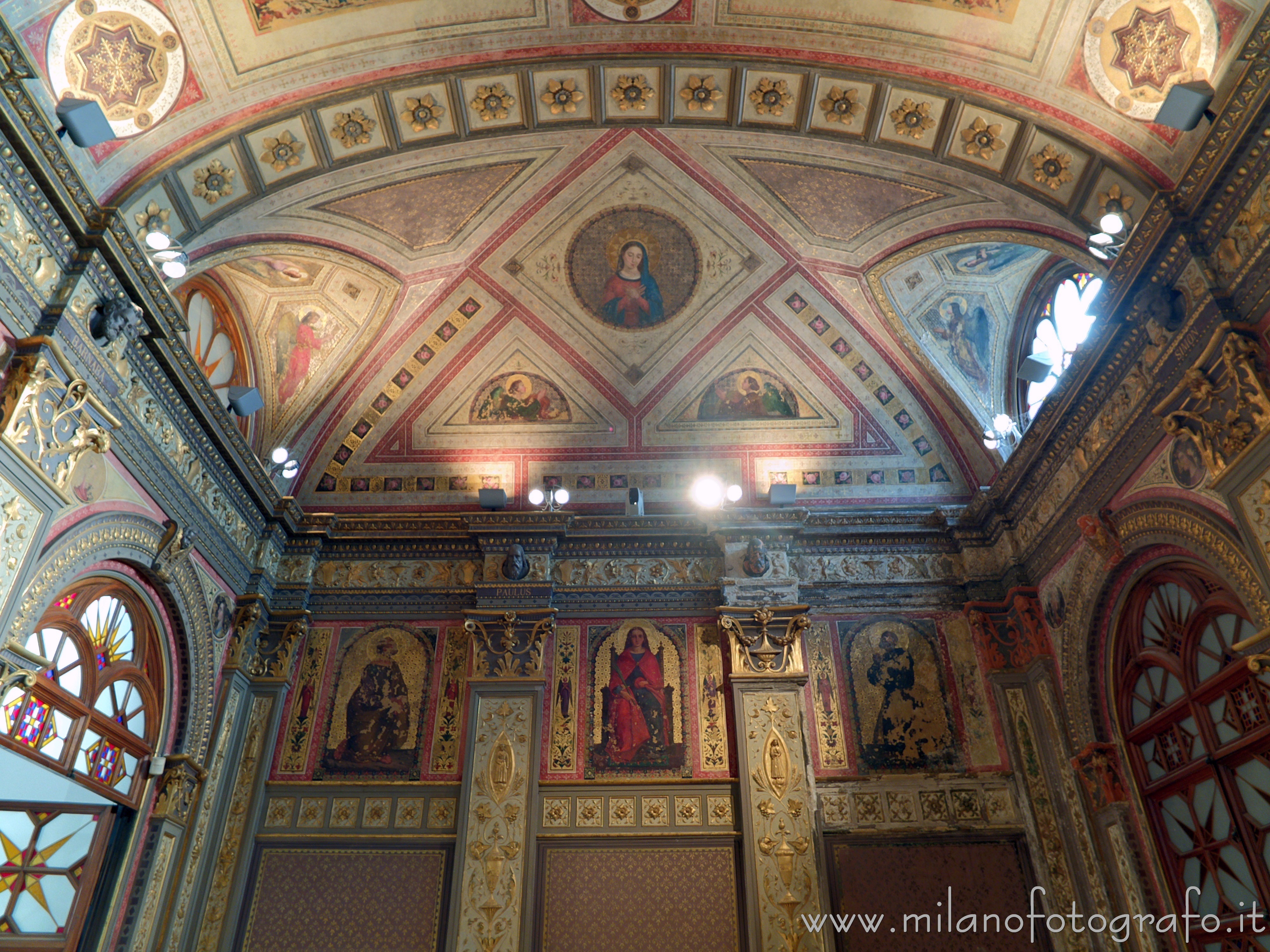 Desio (Milan, Italy) - Interior of the neorenaissance private chapel of Villa Cusani Traversi Tittoni